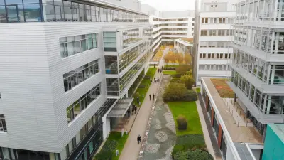 Der Standort des Ausbildungszentrums in Stuttgart-Feuerbach von oben