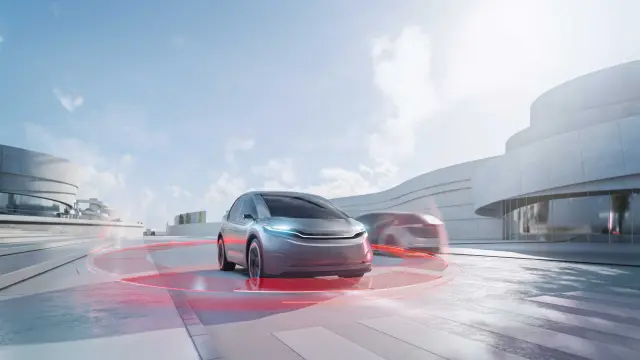 Zukunfts-Auto mit Radar System