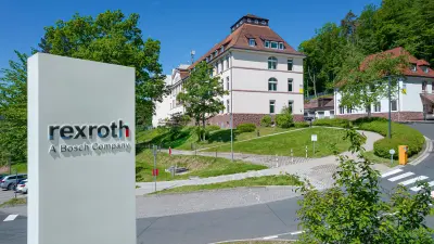 Eingang und Firmenschild von "rexroth A Bosch Company"