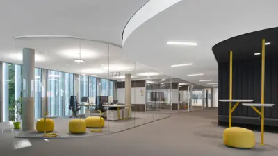 Modernes Arbeitsumfeld für kreativen Freiraum.