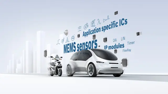 Grafik Bosch Halbleiter und Sensoren für Automobile