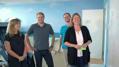 Britta mit ihrem Team