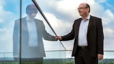 Franz Laermer genießt die Aussicht