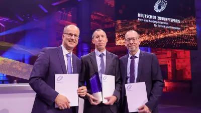 Das dreiköpfige Bosch-Team Kai Weeber, Pierre Andrieu und Christoffer Uhr (von links nach rechts)