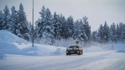 Auto beim Bosch winter test